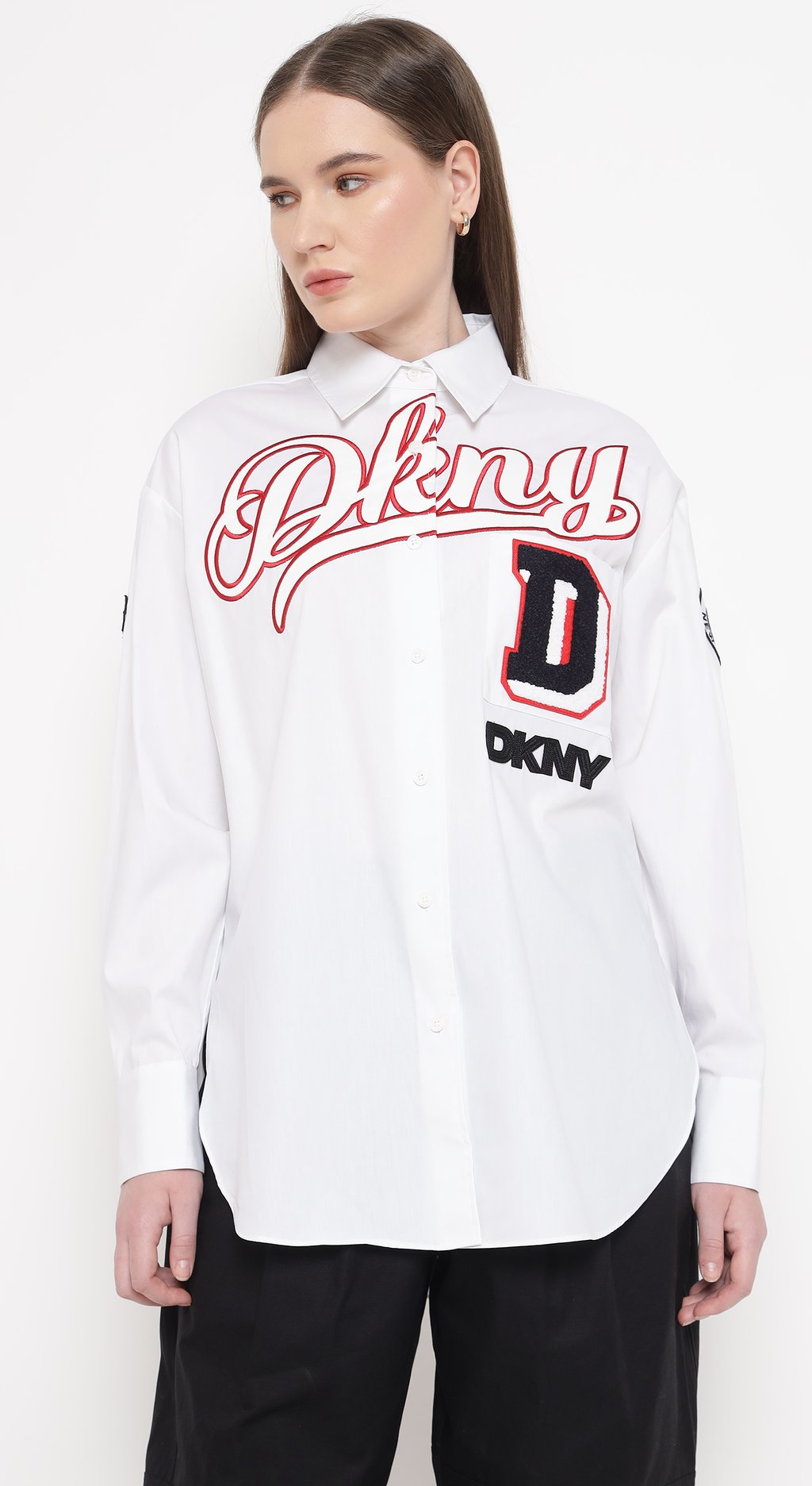 Spread Collar Heat of Ny  Patch & Embroidery Shirt
