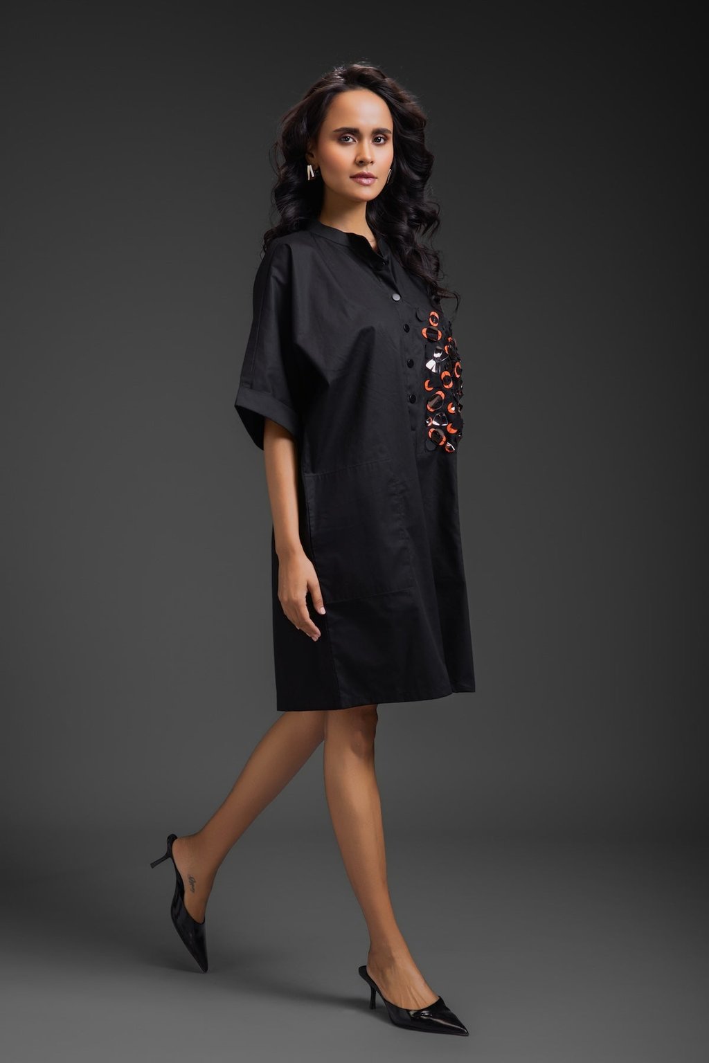 Relaxed Straight Fit Dress with Pocket