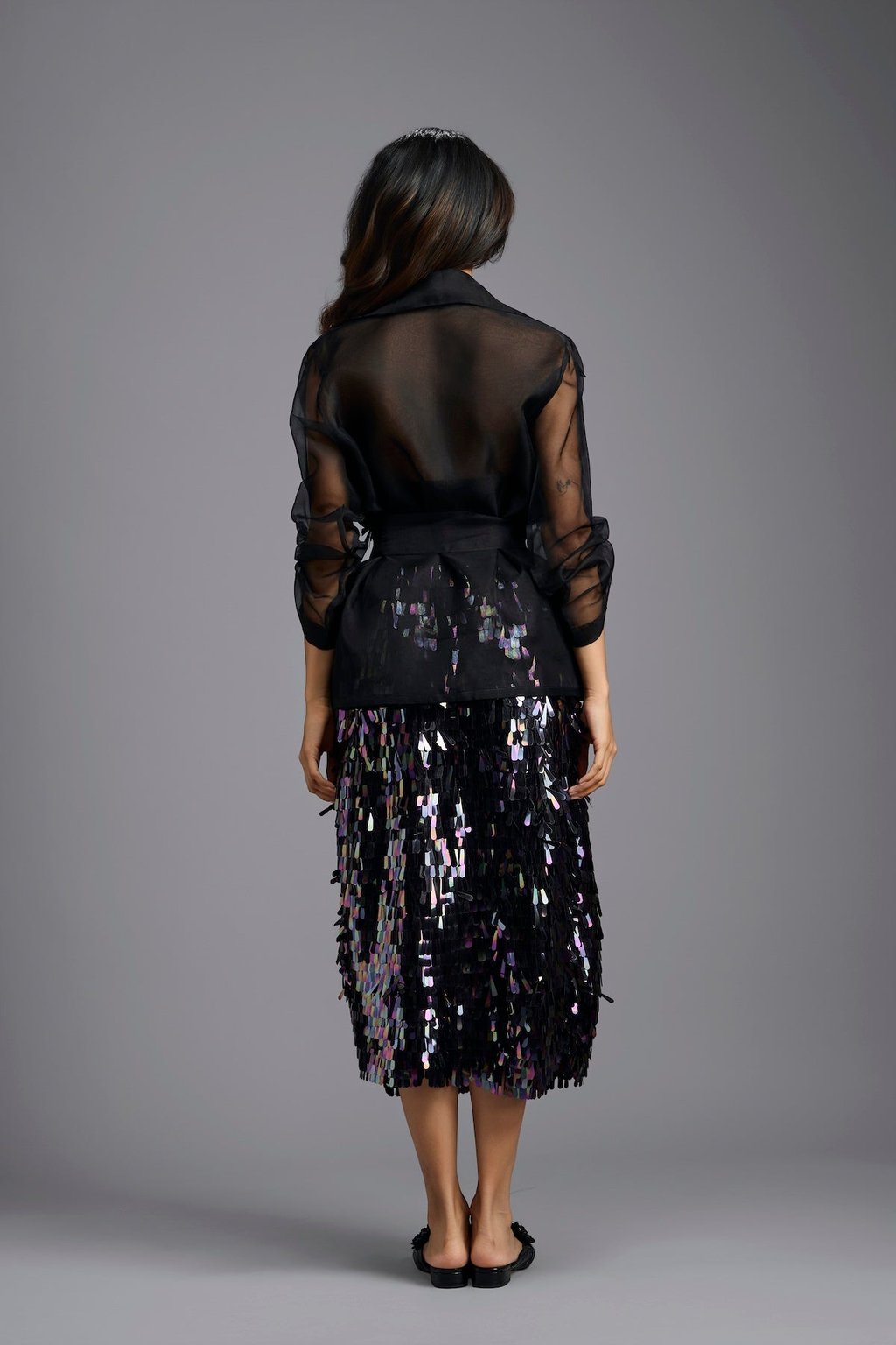 Sequin Midi Skirt