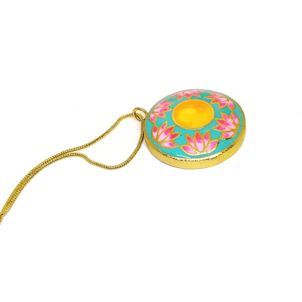 Lotus Pendant Pink & Purple