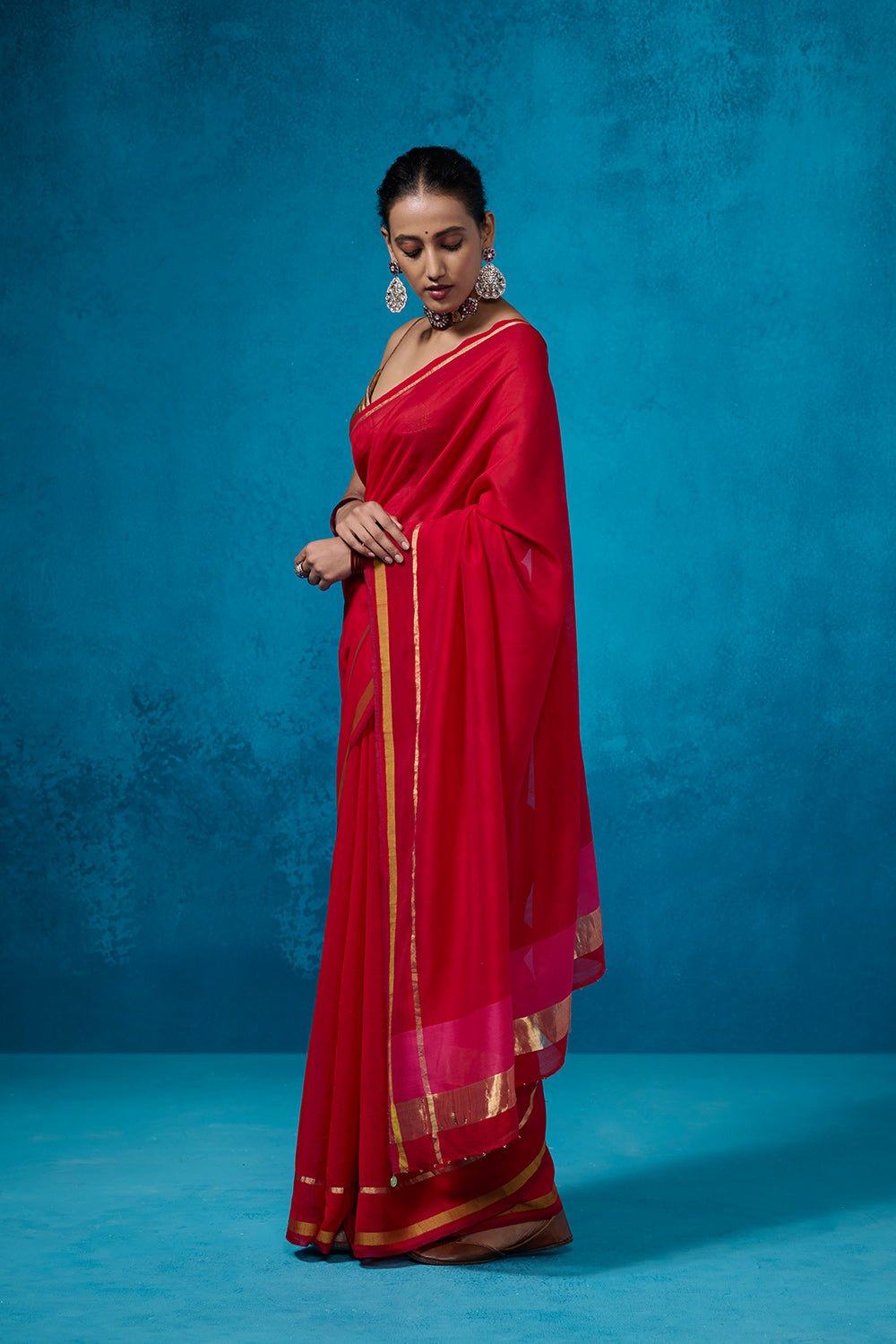 Surkh with Blouse Fabric
