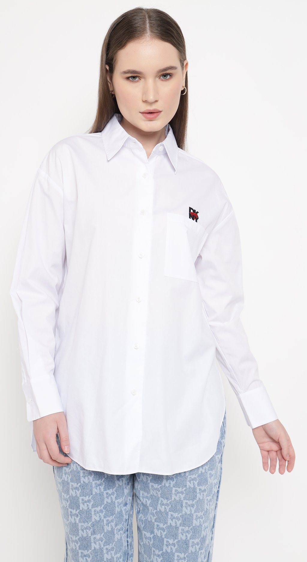 Spread Collar Heart of Ny Logo Shirt