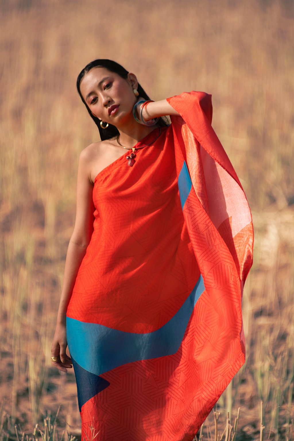 Prism Geometric Red Dress