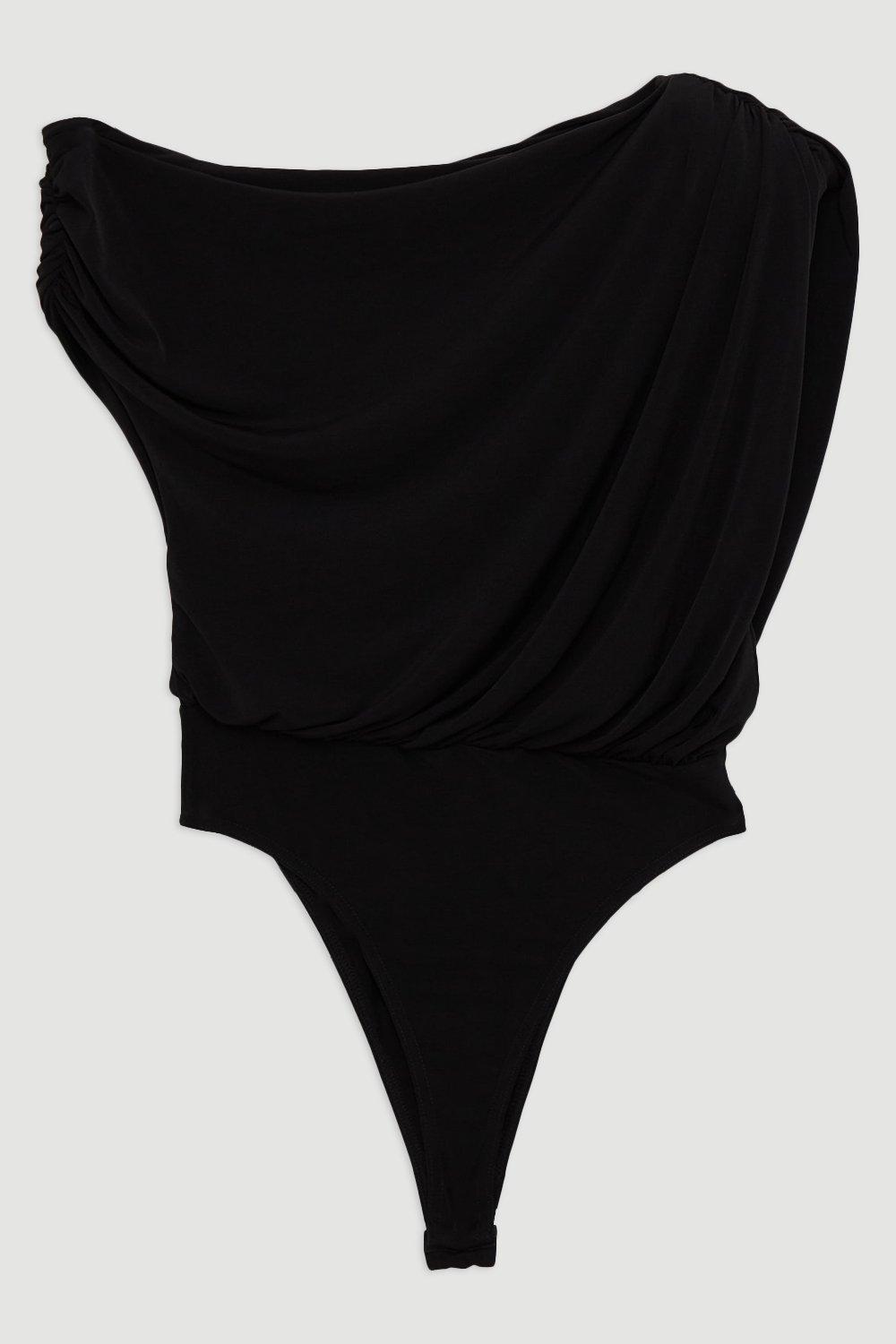 Jersey Crepe Asymmetric Bodysuit
