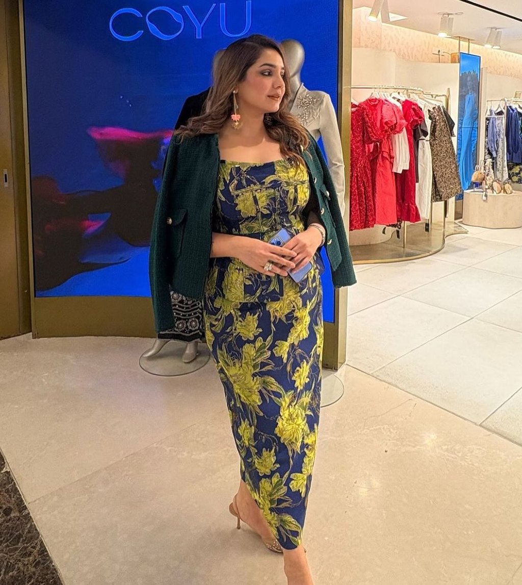 Floral Jacquard Tailored Midi Pencil Dress