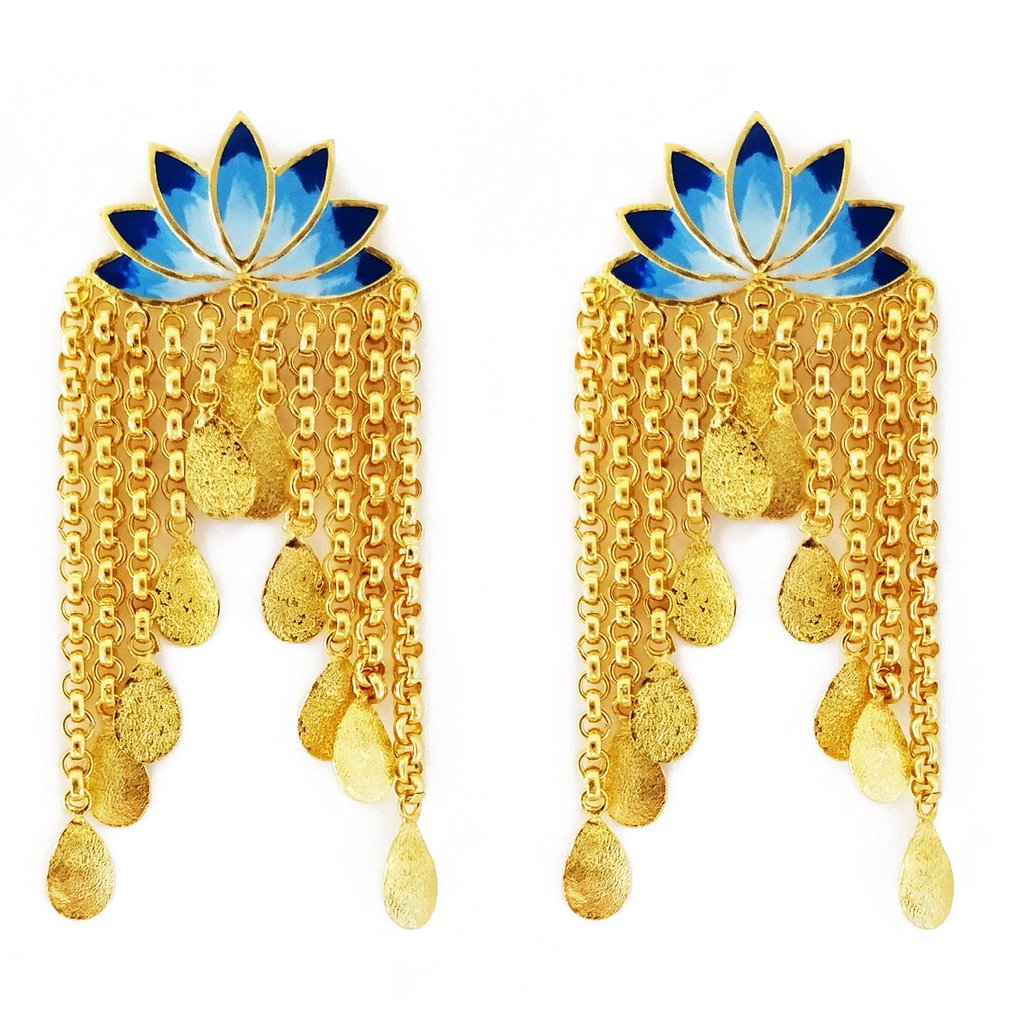 Glorious Lotus Earrings