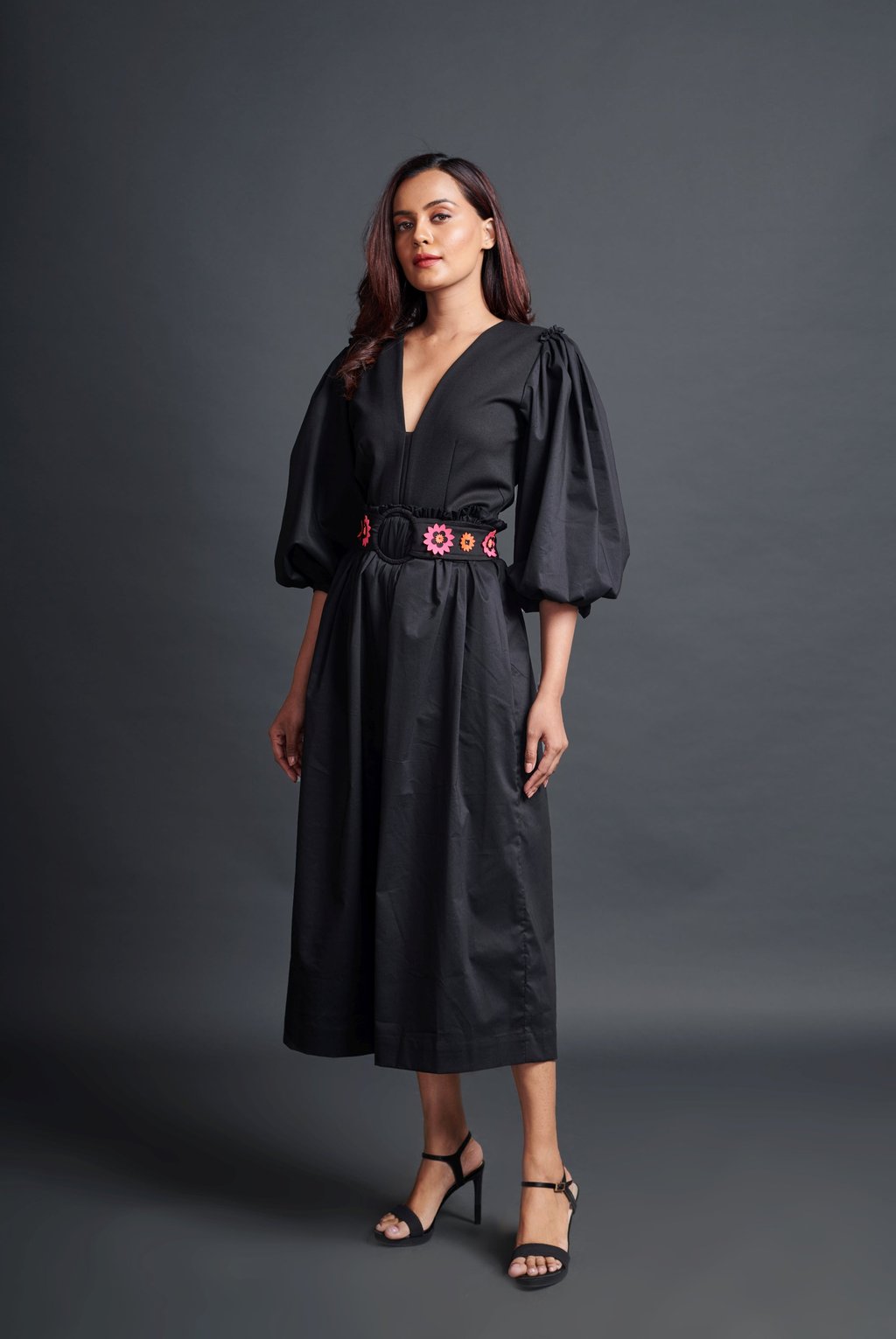 Monochrome Jumpsuit with Belt