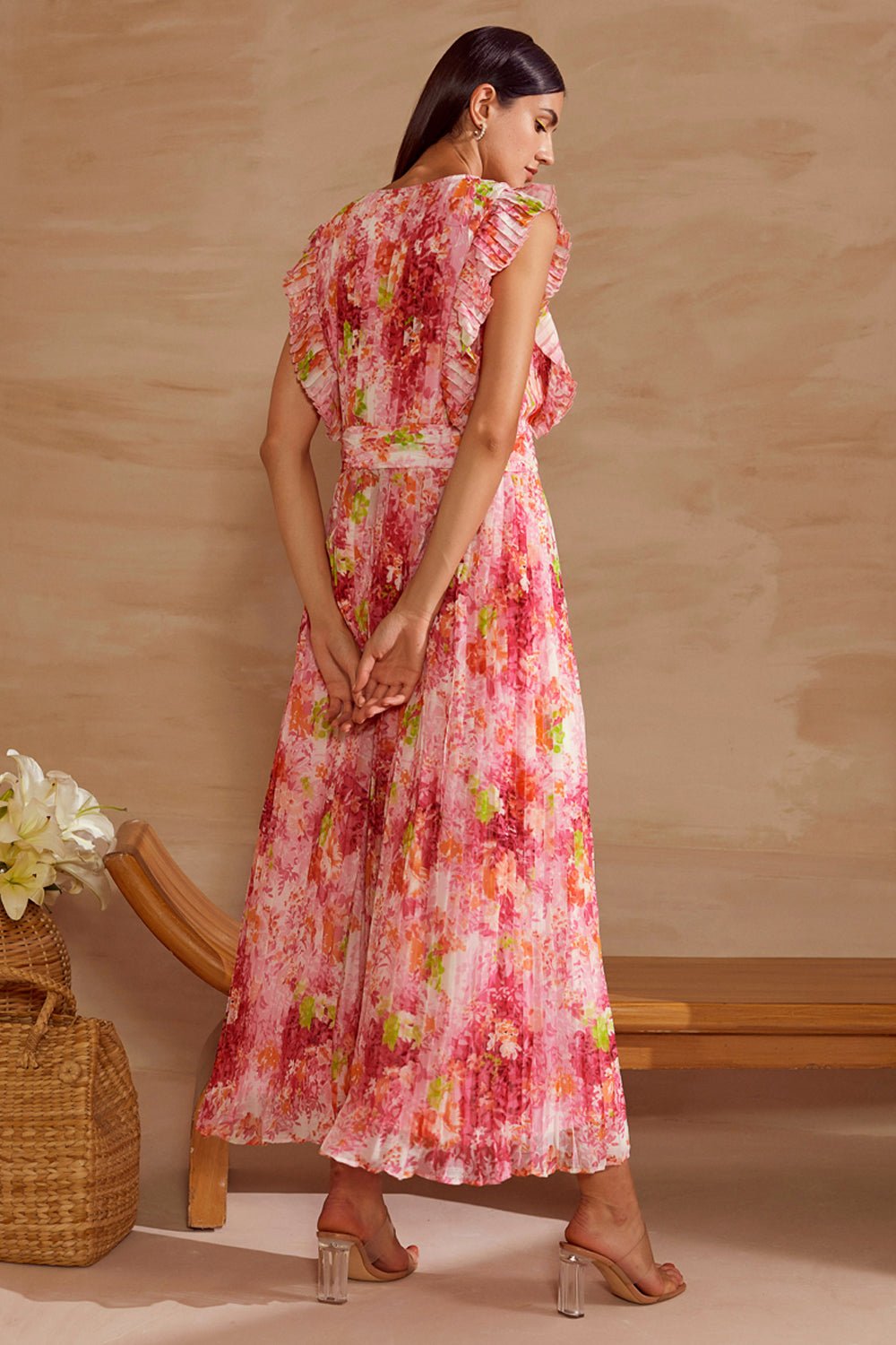 Pleated Maxi Dress