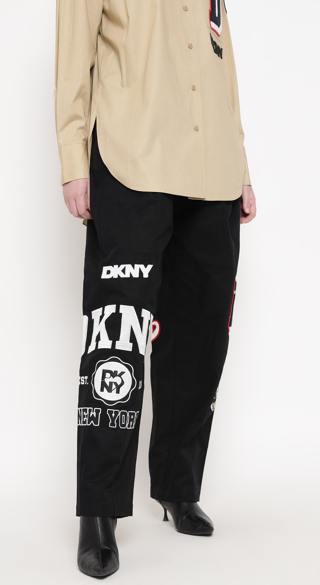 Heart of Ny Trousers with Patch & Embroidery