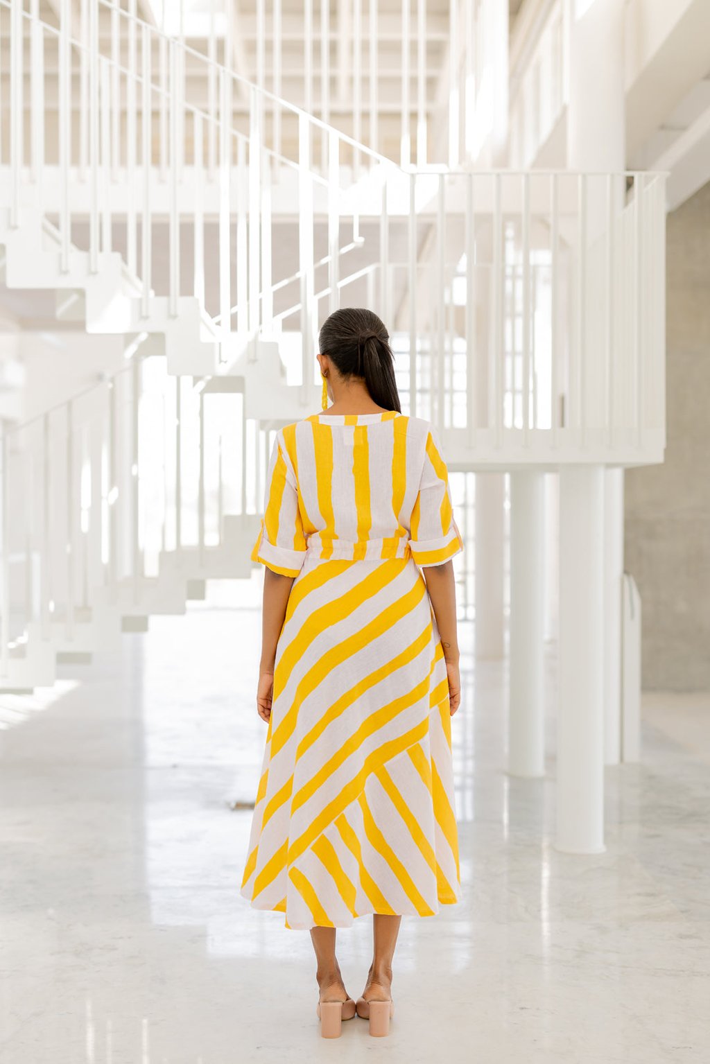Lemonberry Draw-Cord Dress