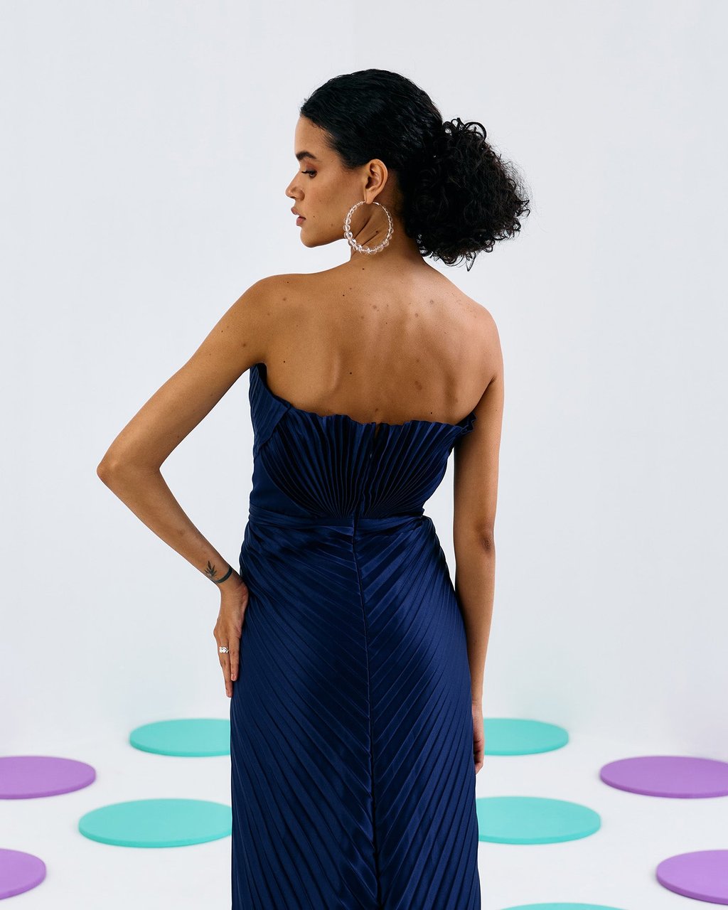 Pleated Tube Gown