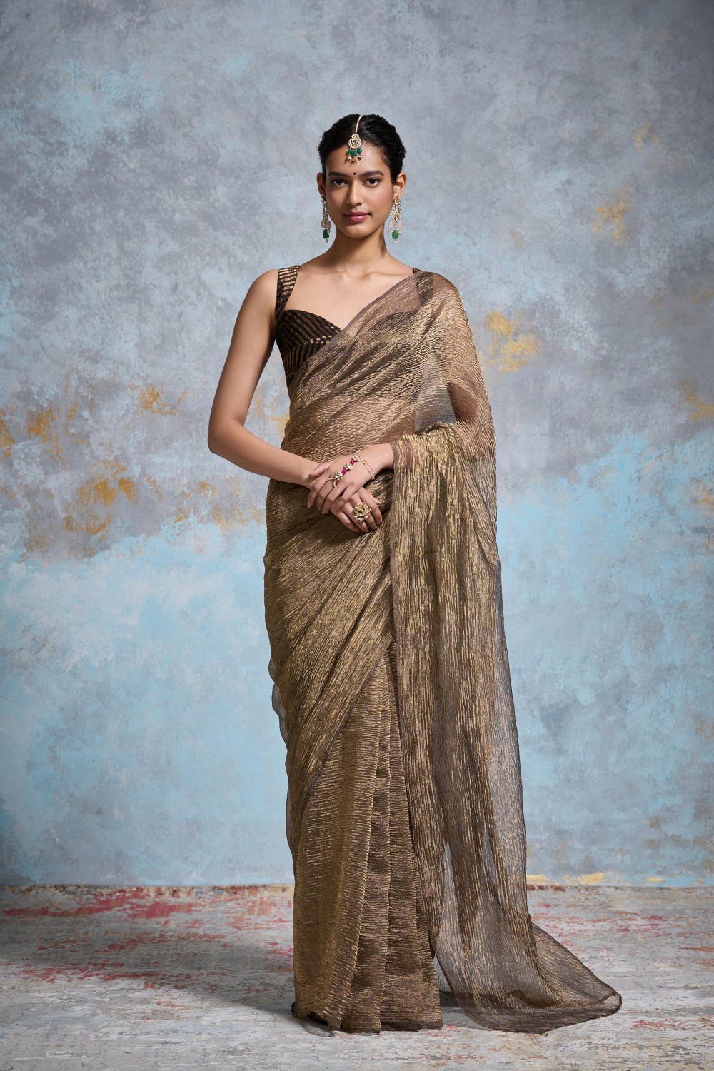 Krisha Tissue Black Sarees