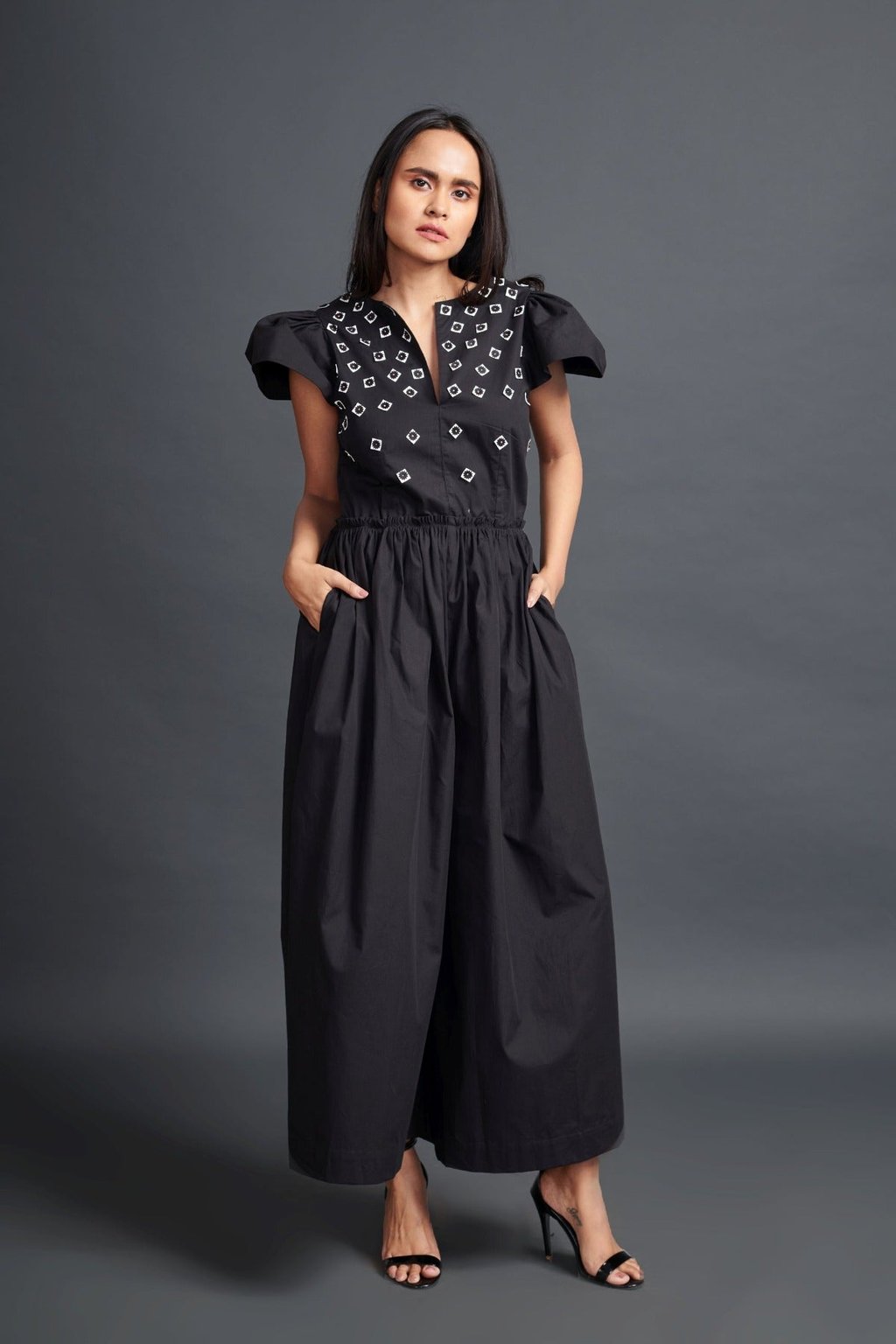Jumpsuit with Embroidery