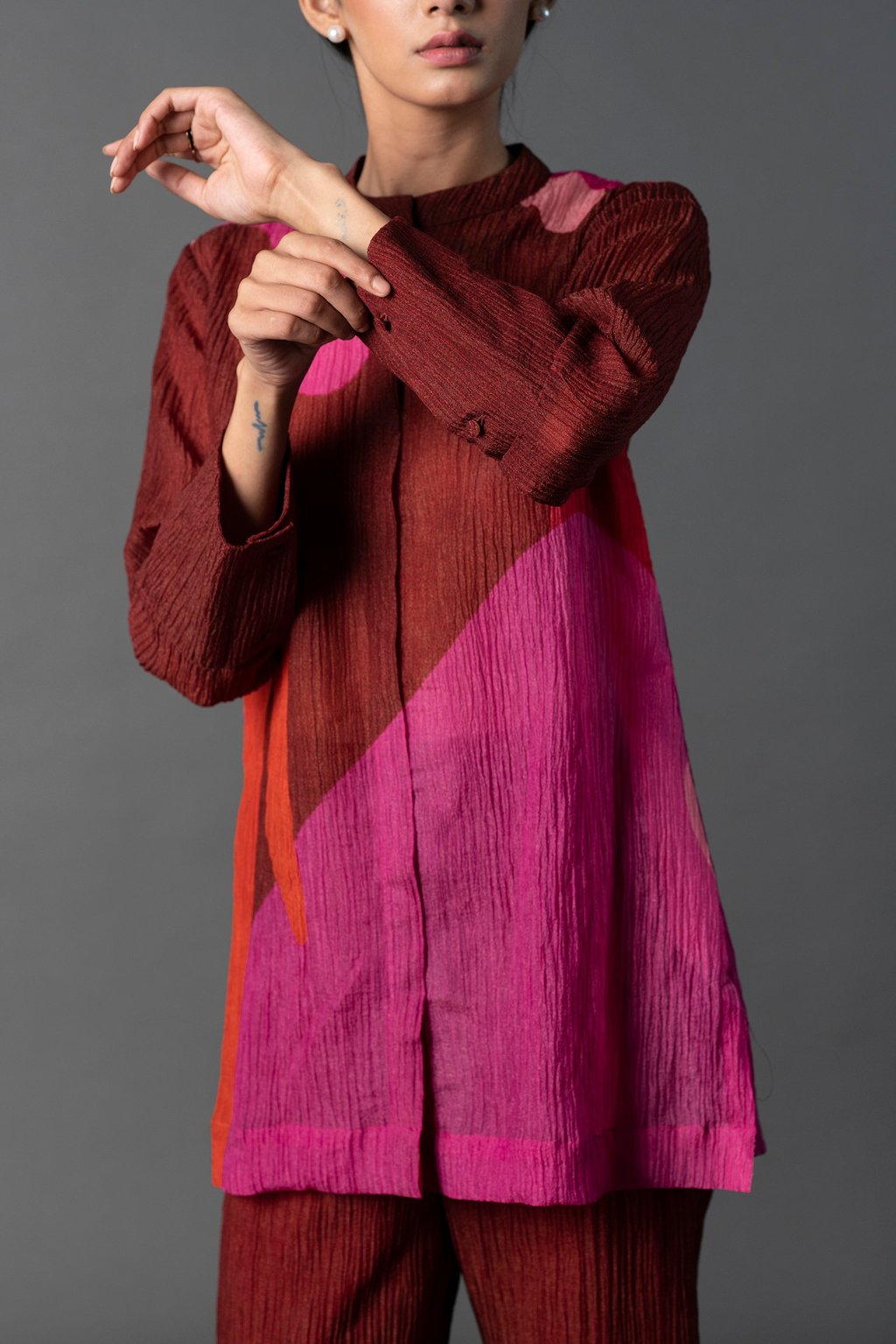 Array Plop Maroon & Pop Pink Coord