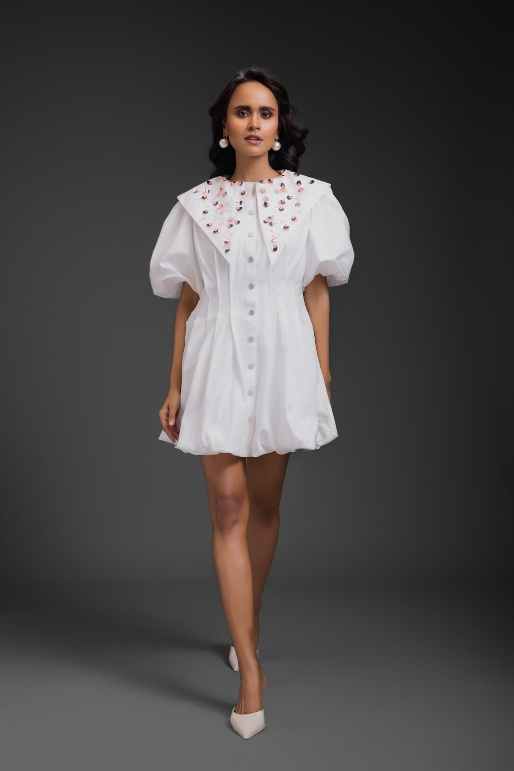 Bubble Dress with Sailor Collar Detailing