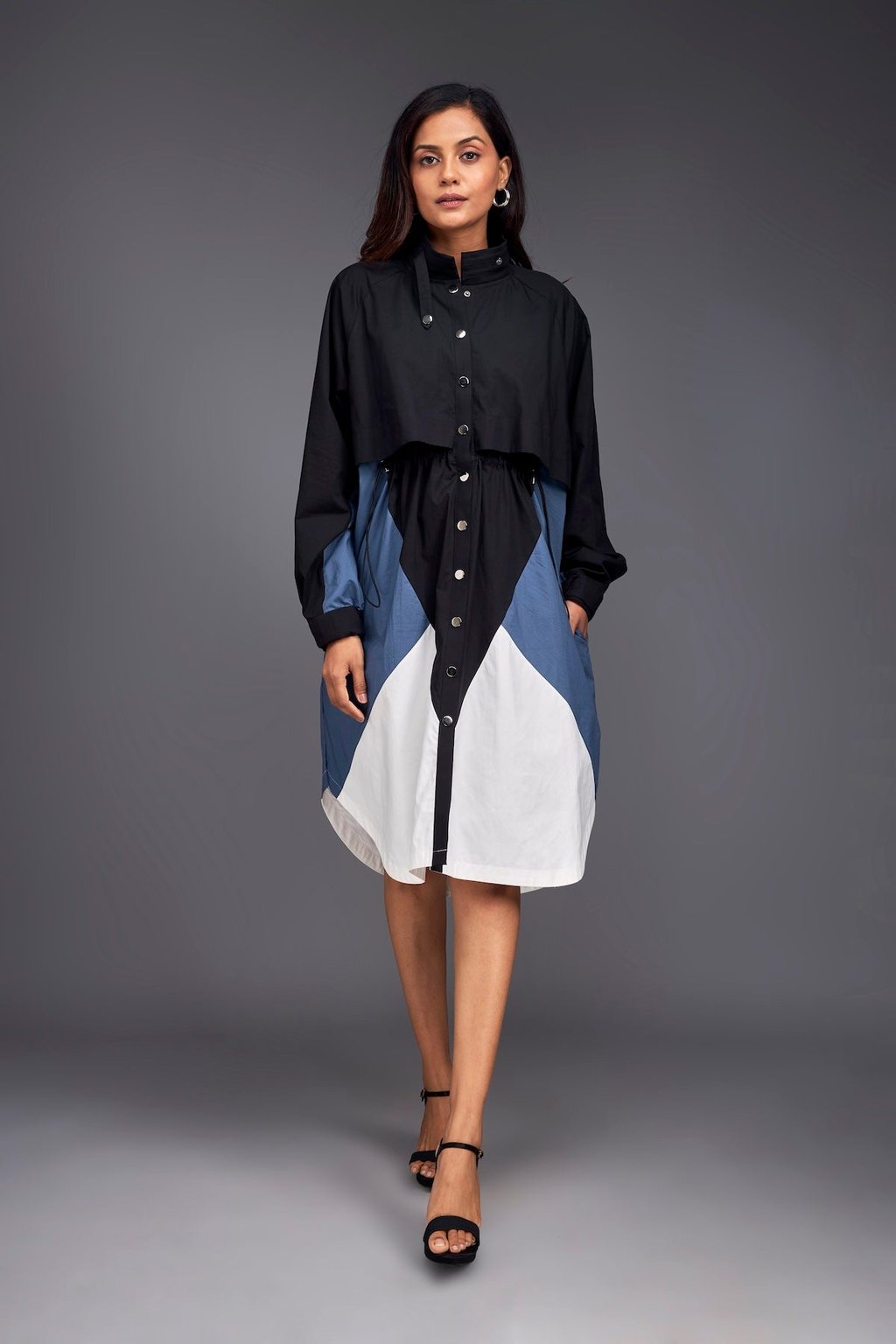 Colour Block Jacket Dress