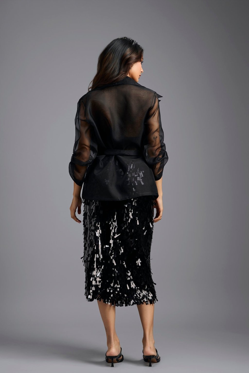 Sequin Midi Skirt