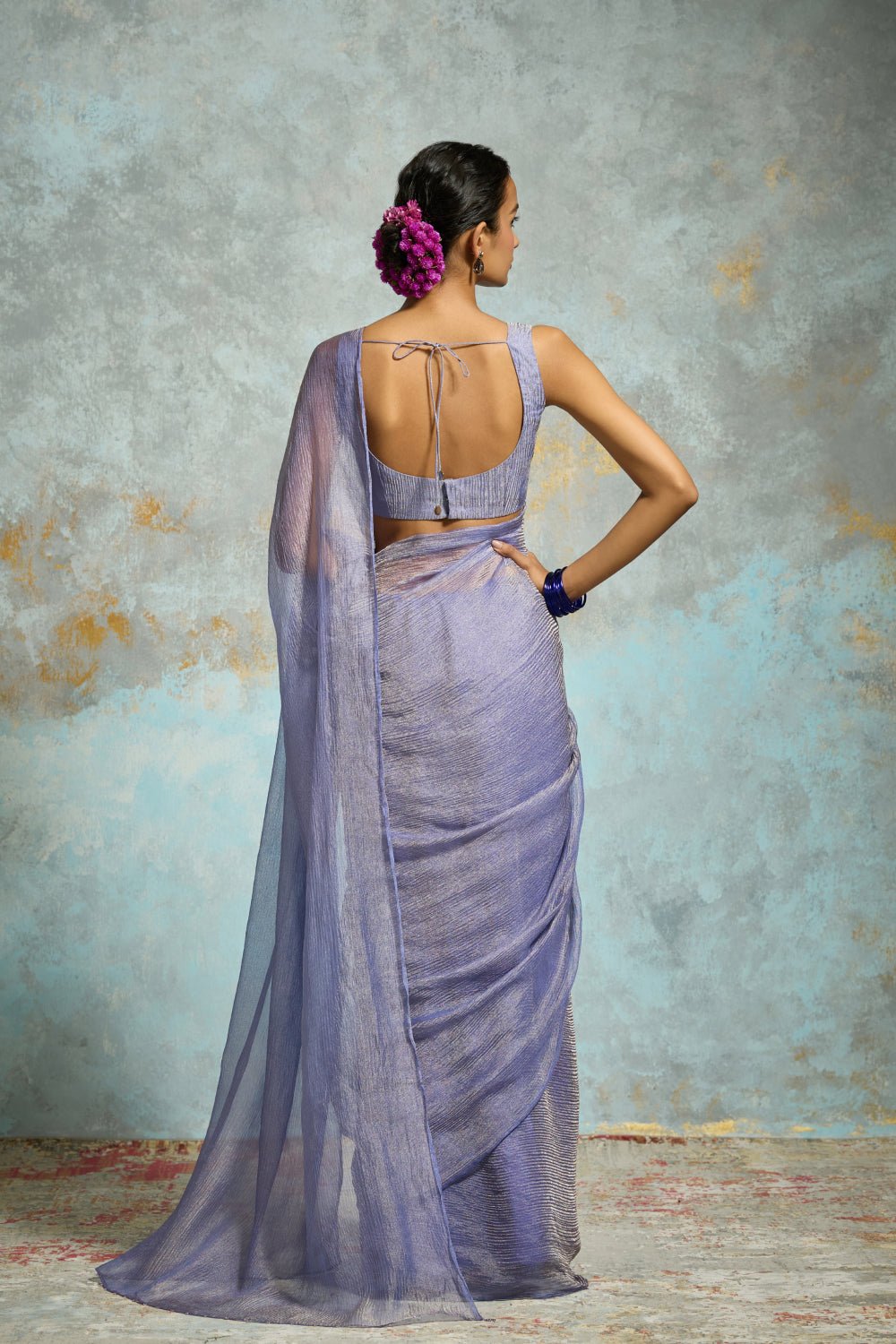 Lavika Tissue Light Purple Sarees