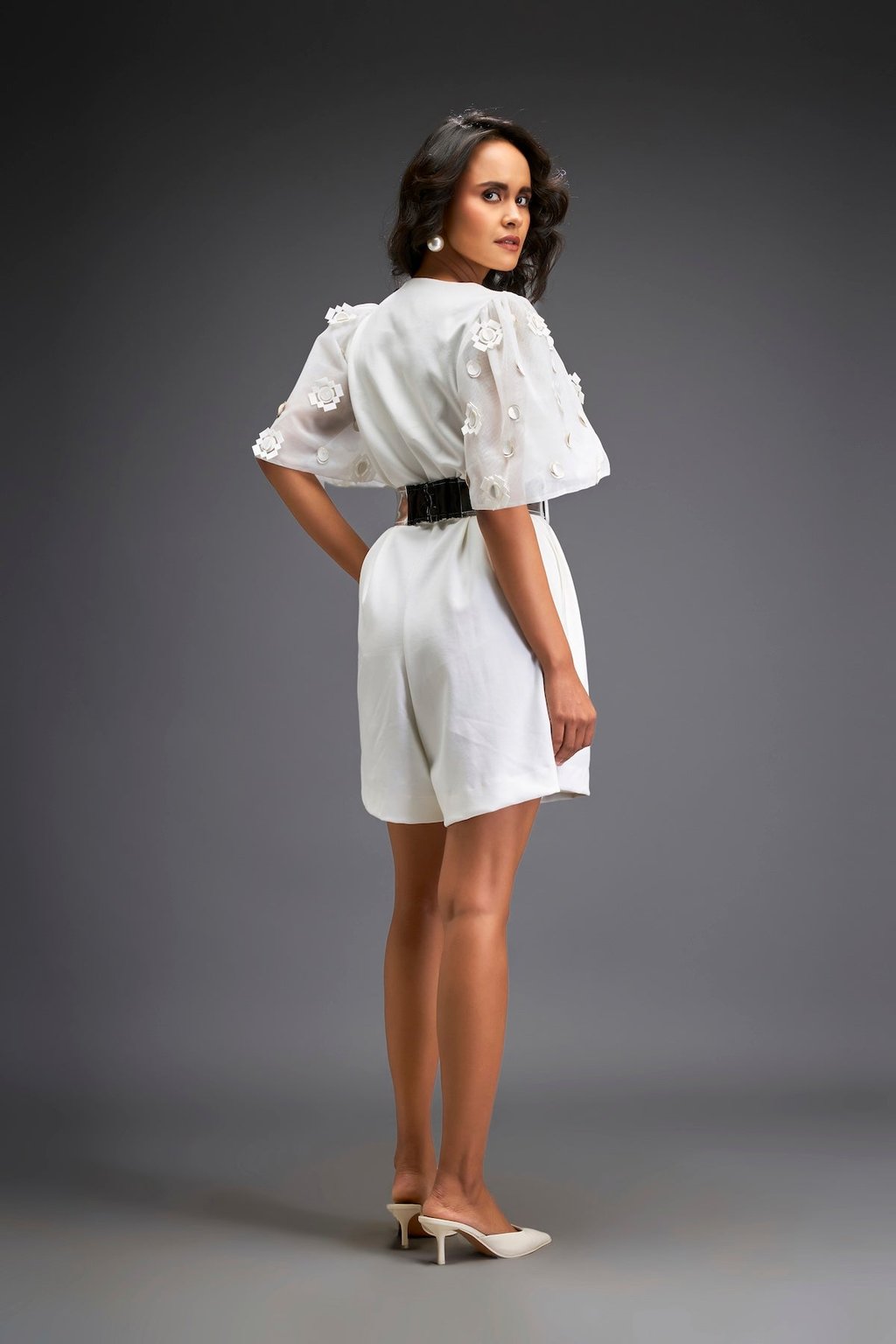 Playsuit Comes with Metallic Belt
