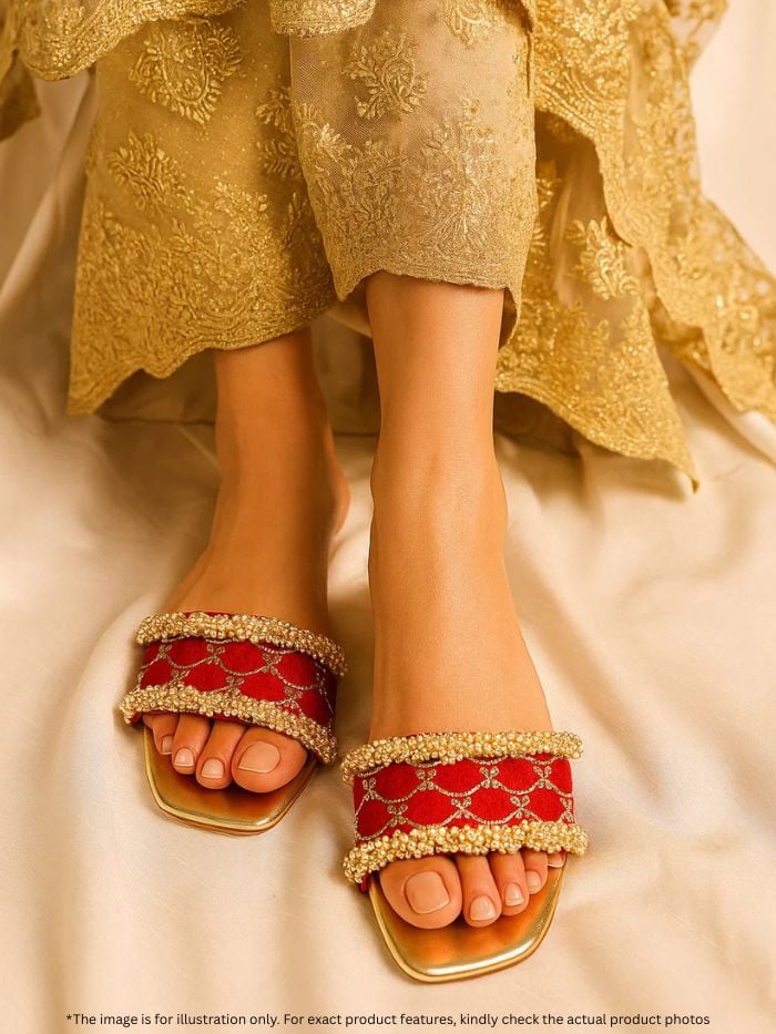 Adhika Red (Slider Heel)