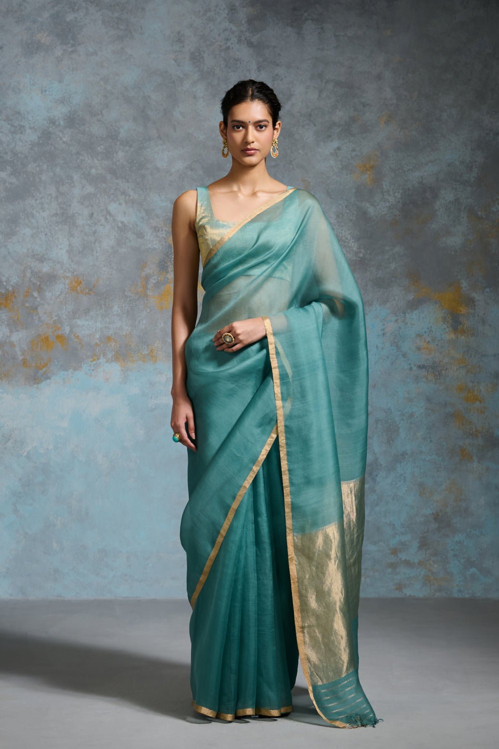 Sukanya Organza Teal Sarees