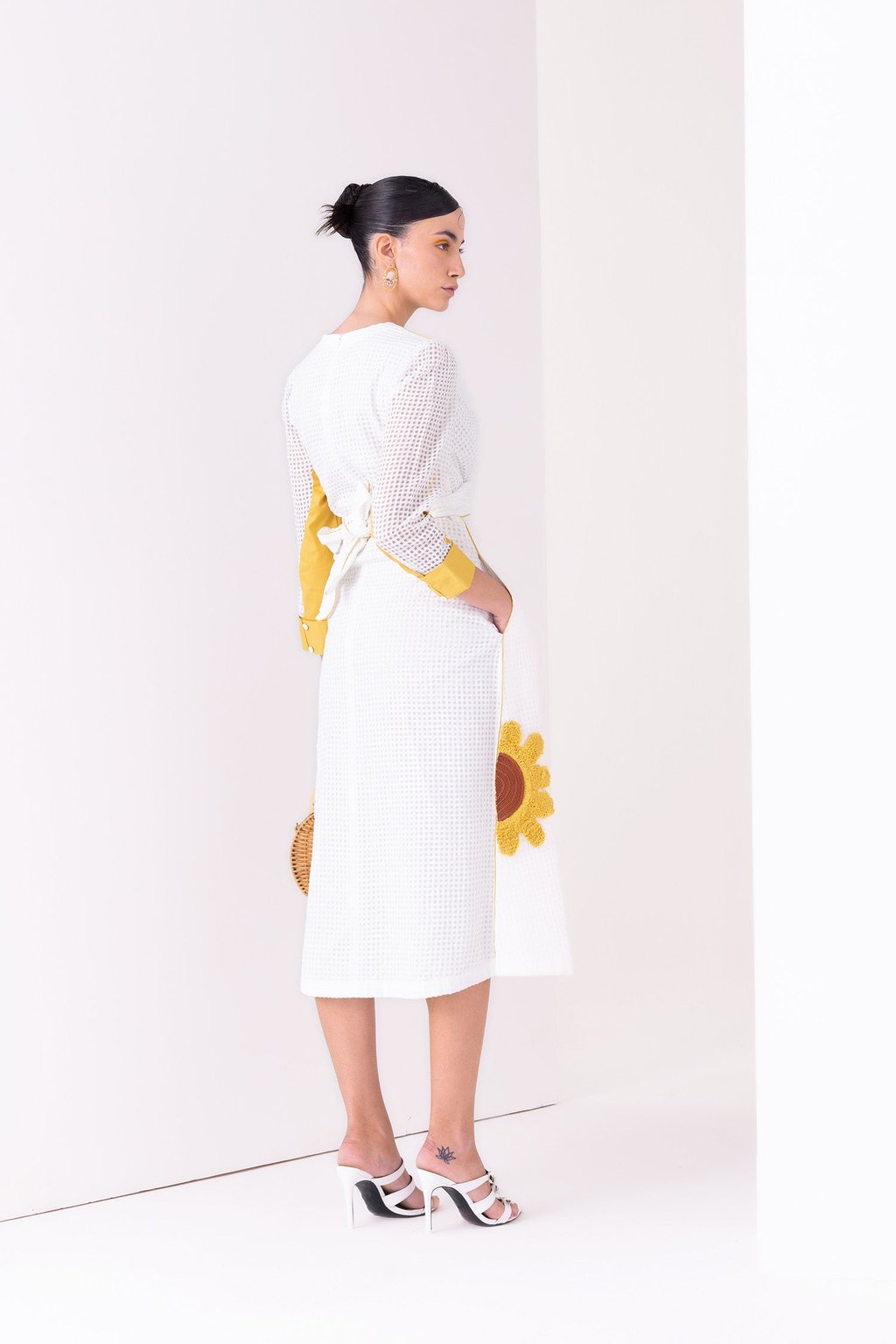 Daisy Dress Midi White