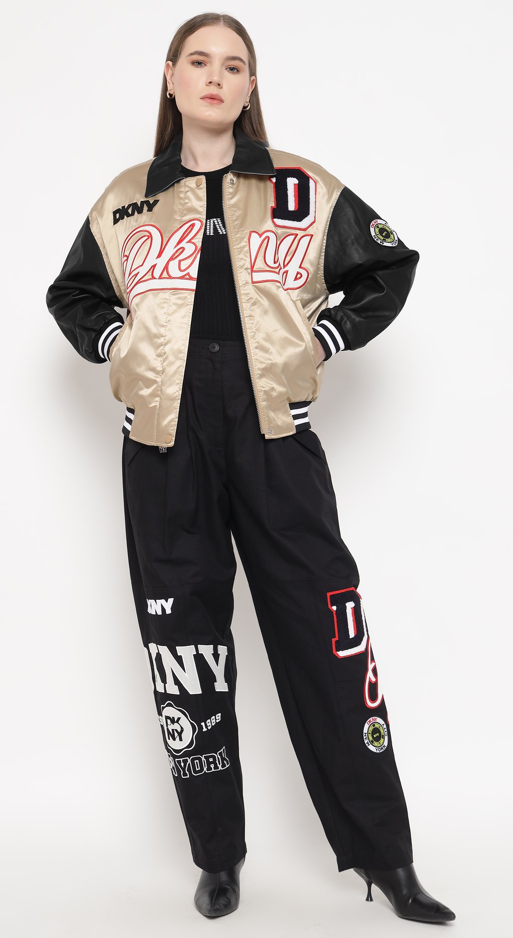 Bomber Jacket with Patch & Embroidery
