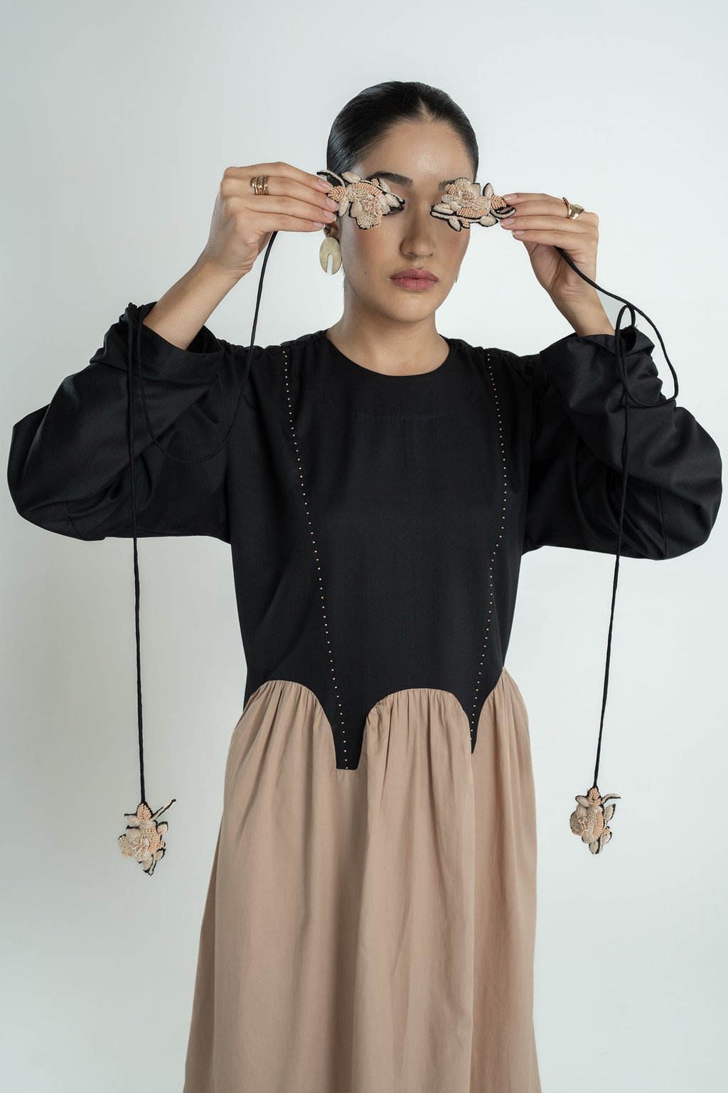 Femme Dress Long Black Mushroom Gcc