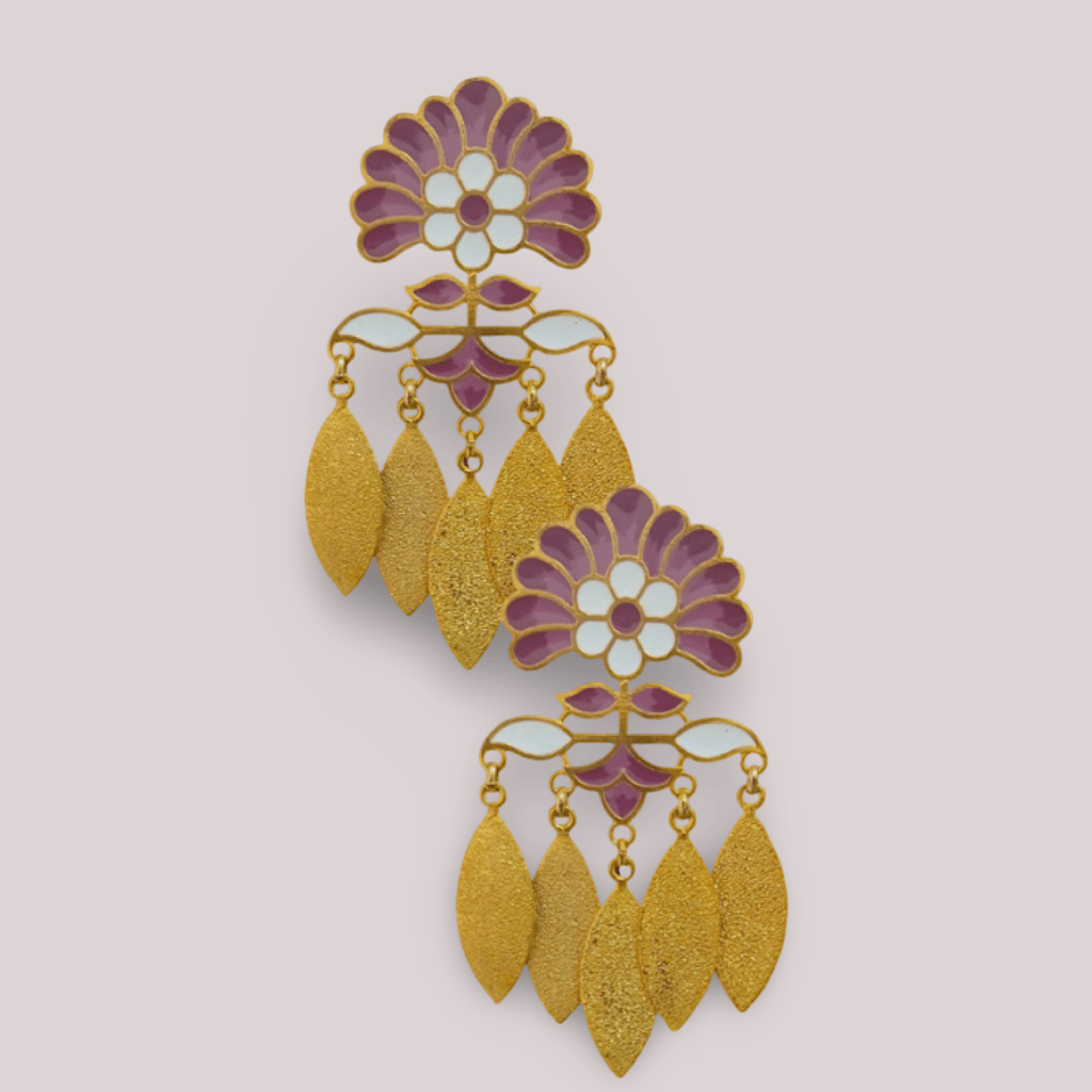 Pink Bloom Danglers