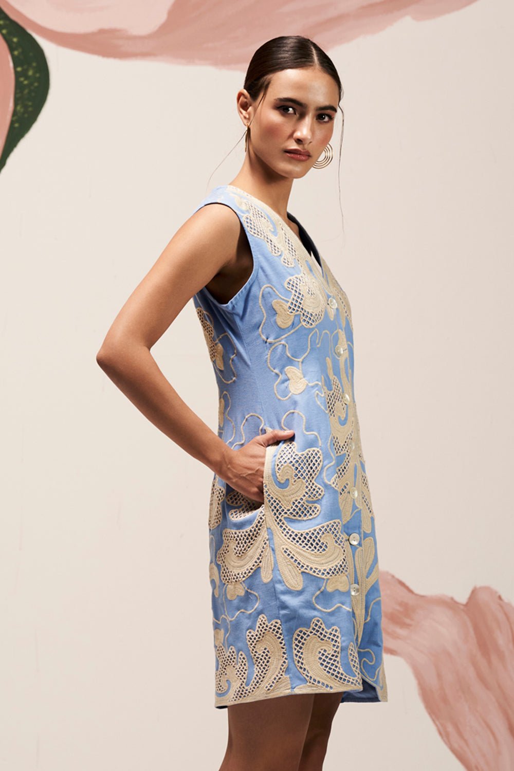 Pastel Hue Waistcoat Dress