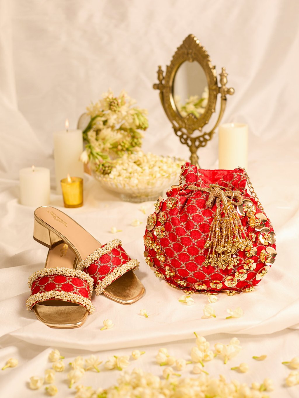 Adhika Red (Slider Heel)