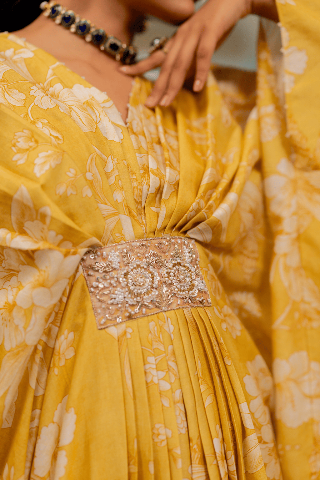 Hazel Kaftan - Yellow and Ivory