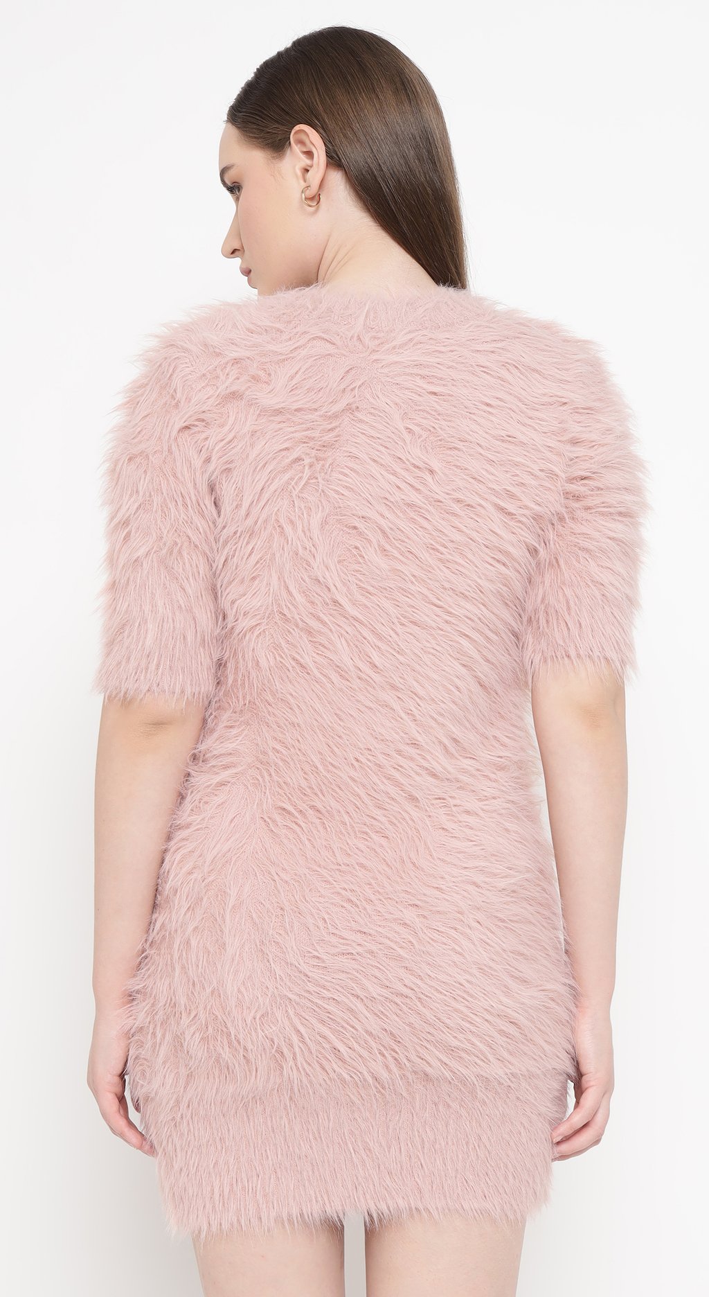 Faux Fur Mini Dress