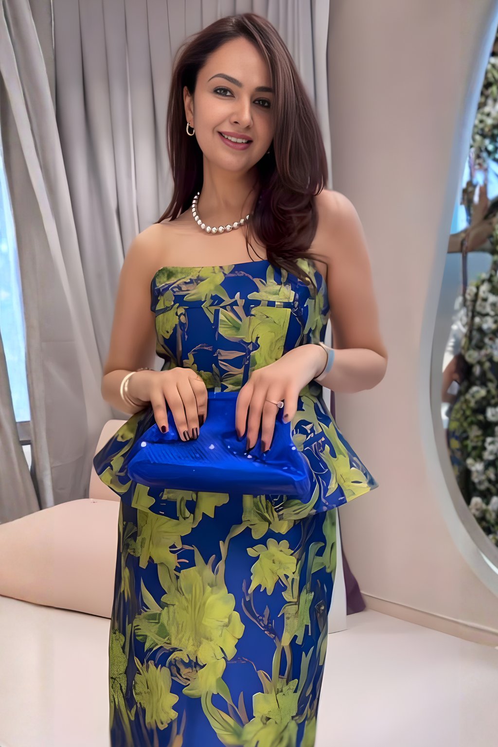 Floral Jacquard Tailored Midi Pencil Dress