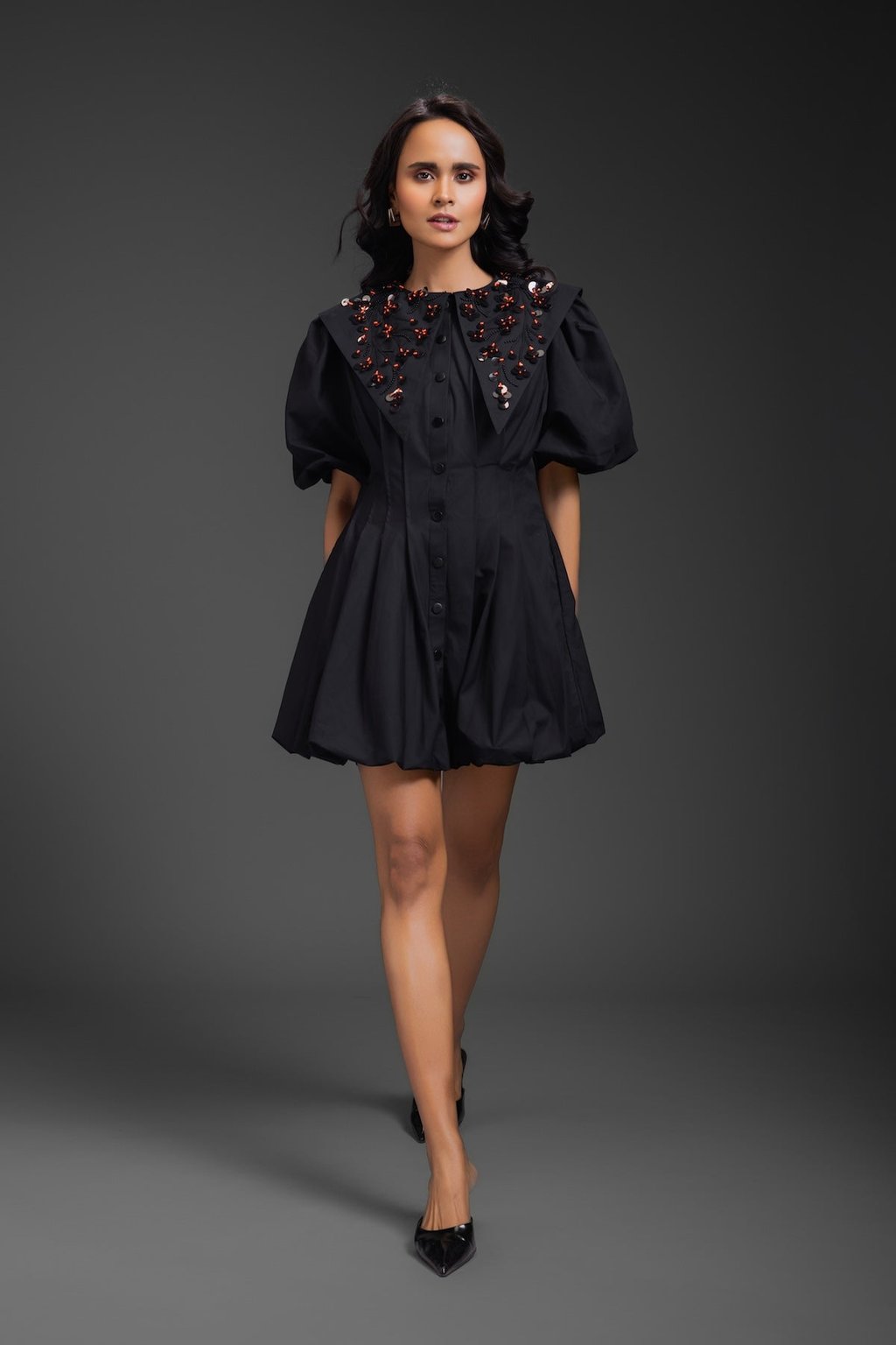 Bubble Dress with Sailor Collar Detailing